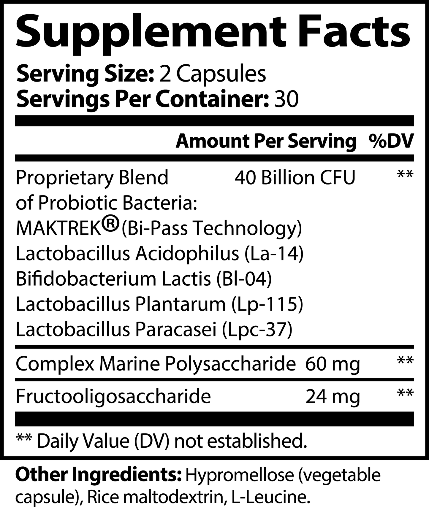InnerBloom 40 Probiotic + Prebiotic Complex 40 Billion CFU